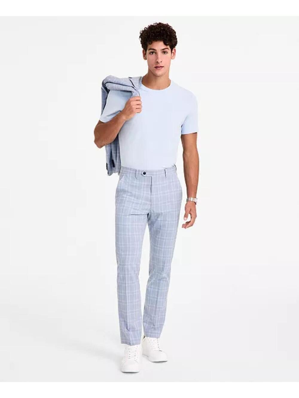 Alfani Men's Slim-Fit Plaid Suit Pants